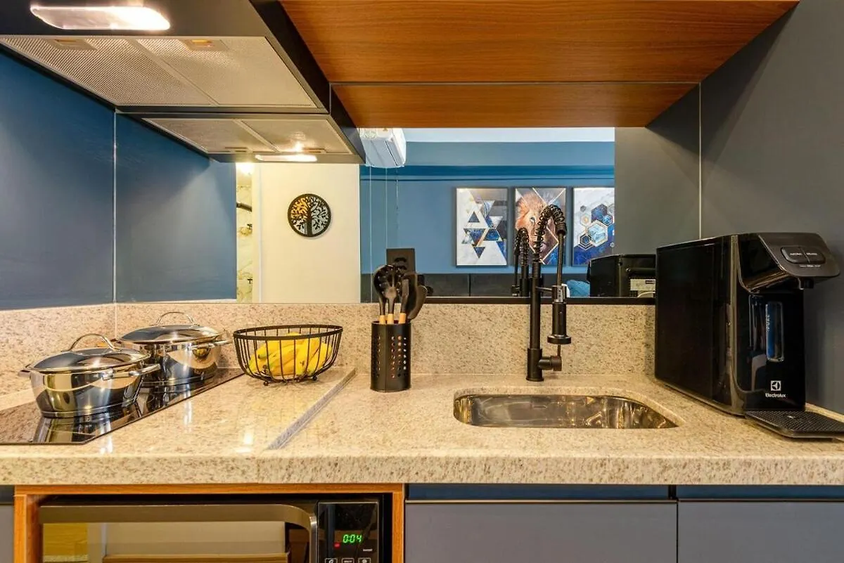 Appartamento Pinheiros I Faria Lima, Apto Studio, 50M Metro, Piscina, Wi-Fi San Paolo